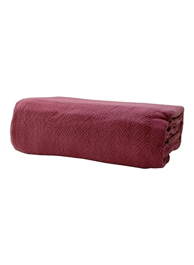 Cotton Thermal Blanket Red King