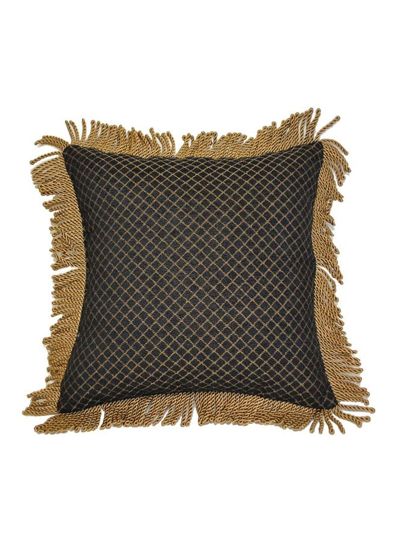 Decorative Square Pillow Gold/Black 18x18inch