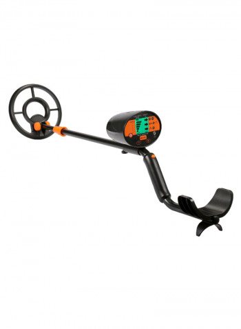 LCD Display Metal Detector Instrument With Headphone Black