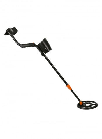LCD Display Metal Detector Instrument With Headphone Black