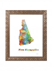 Nevada State Map-1 Wall Art Multicolour 11 x 14inch