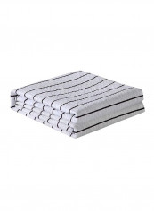 Cotton Brushed Colorblock Blanket Cotton White 200x220centimeter