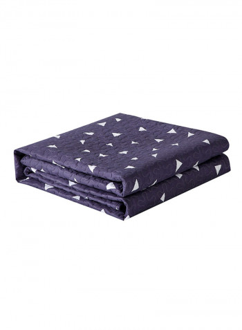 Geometry Pattern Print Blanket Polyester Purple 200x220centimeter