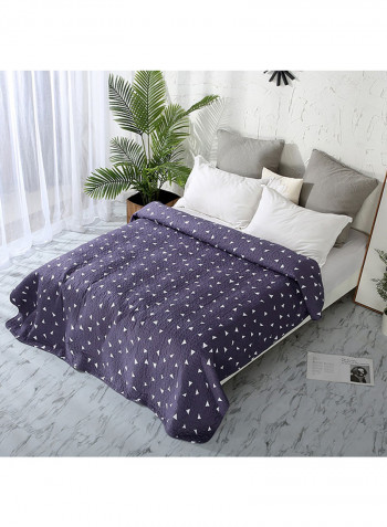 Geometry Pattern Print Blanket Polyester Purple 200x220centimeter