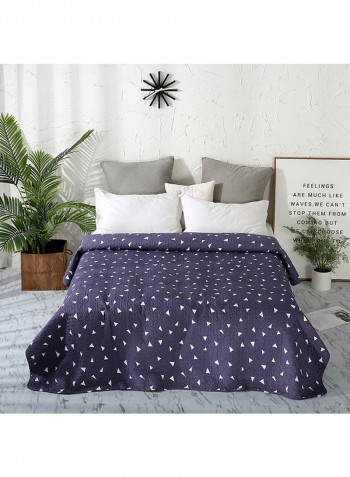 Geometry Pattern Print Blanket Polyester Purple 200x220centimeter