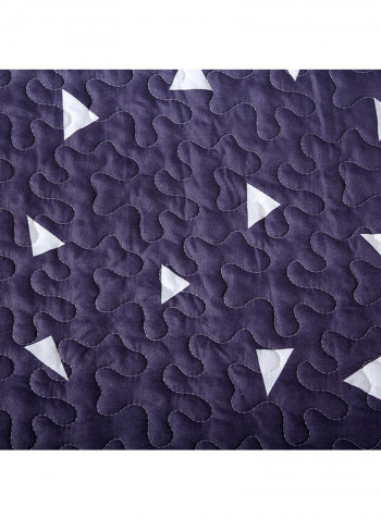 Geometry Pattern Print Blanket Polyester Purple 200x220centimeter
