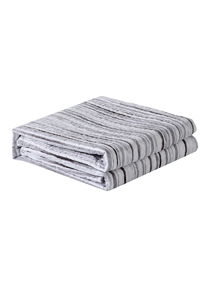 Printed Warm Blanket Grey