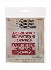 125-Piece Alphanumeric Thinlit Die Red
