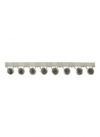 Decorative Ball Fringe Grey