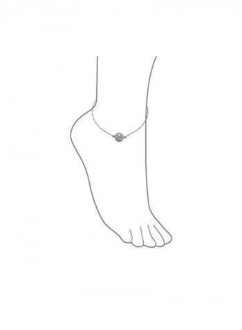 925 Sterling Silver Adjustable Dollar Beach Anklet