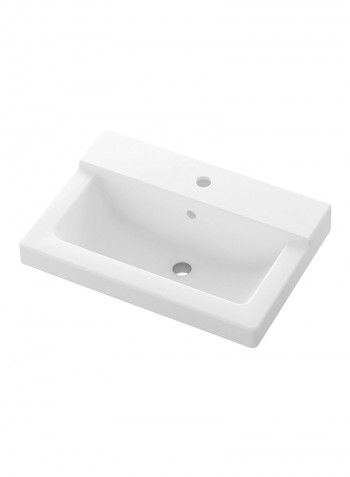 Art Design Countertop Wash Basin White 61x41x8centimeter
