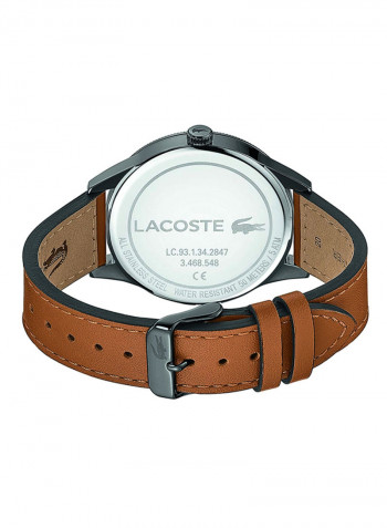 Men's Lacoste Continental Leather Analog Wrist Watch 2011021