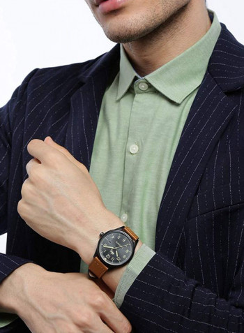 Men's Lacoste Continental Leather Analog Wrist Watch 2011021