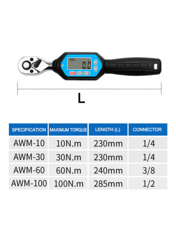 Portable Mini Digital Torque Wrench Multicolour