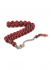 Agate (Carnelian) Prayer Beads  With Sterling Silver Components