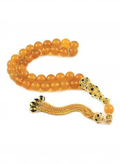 Yellow Agate Prayer Beads