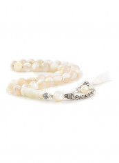 Mother of Pearl Prayer Beads with Sterling Silver components