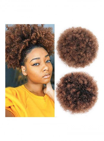 Synthetic Curly Hair Puff Extension 30 Brown 10inch