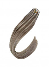 20-Piece Straight Hair Extension Set Brown 20inch