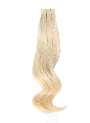 20-Piece Wavy Remy Hair Extension Platinum Ash Blonde 16inch