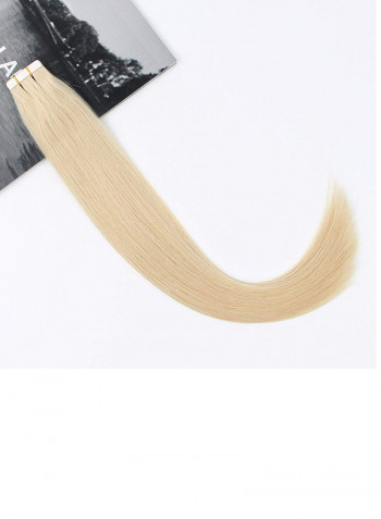 20-Piece Wavy Remy Hair Extension Platinum Ash Blonde 16inch