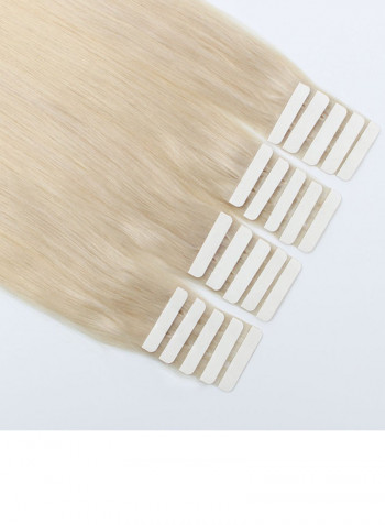20-Piece Wavy Remy Hair Extension Platinum Ash Blonde 16inch