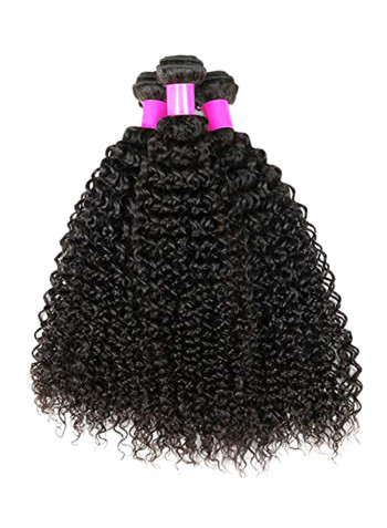 3-Piece Brazilian Kinky Curly Hair Extension Set Black