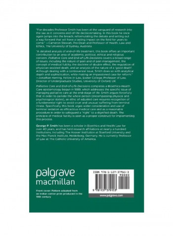 Palliative Care And End-Of-Life Decisions Hardcover