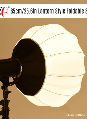 Lantern Style Foldable Softbox Lighting Modifiers Round Shape Spherical 65cm White