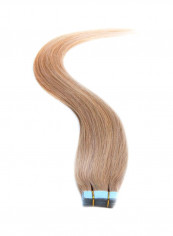 Tape In Straight Hair Extension 27 Honey Blonde 24inch