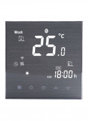 LCD Touch Screen Wi-Fi Thermostat Grey 86x86x13.3millimeter
