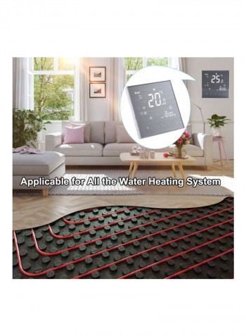 LCD Touch Screen Wi-Fi Thermostat Grey 86x86x13.3millimeter