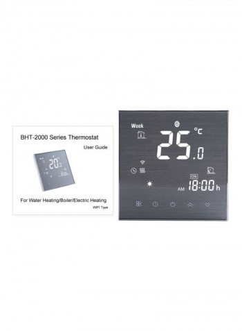 LCD Touch Screen Wi-Fi Thermostat Grey 86x86x13.3millimeter