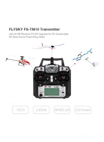 Remote Controller Transmitter With Receiver FS-TM10/FS-iA10B 17.5x3.6x19centimeter