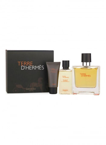 طقم هدايا تيري دي هيرميس EDP 75 ml. After Shave Balm 15 ml, Shower Gel 40مل