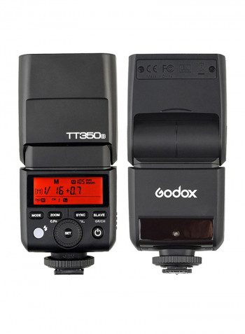 TT350S Mini Portable Speedlite 2.4G Wireless Master Slave Light Black