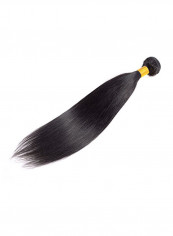 Brazilian Straight Bundles Human Hair Extensions Black 12inch