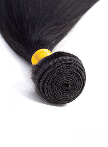 Brazilian Straight Bundles Human Hair Extensions Black 12inch
