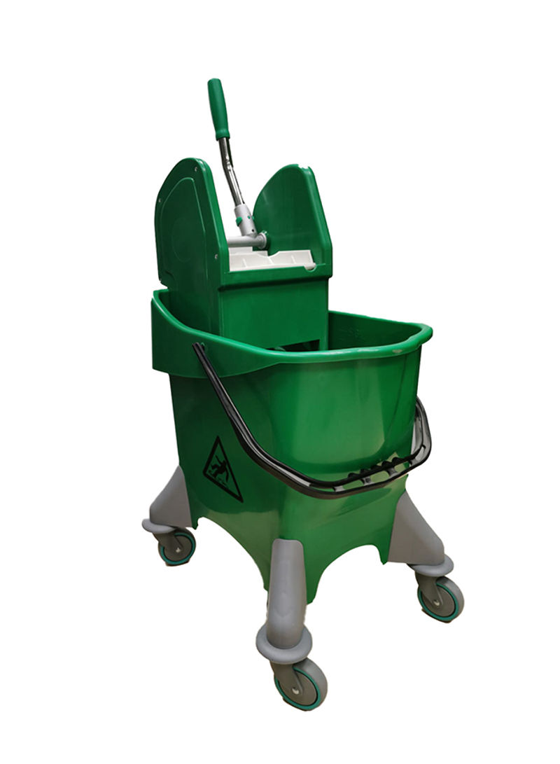Single Shock Proof Bucket With Wringer Green 30L