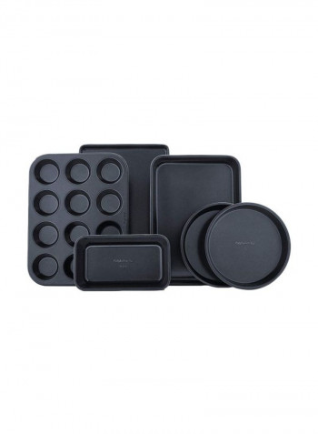 6-Piece Non-Stick Bakeware Set Black