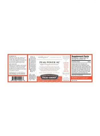 K2 Peak Powder - 90 Capsules
