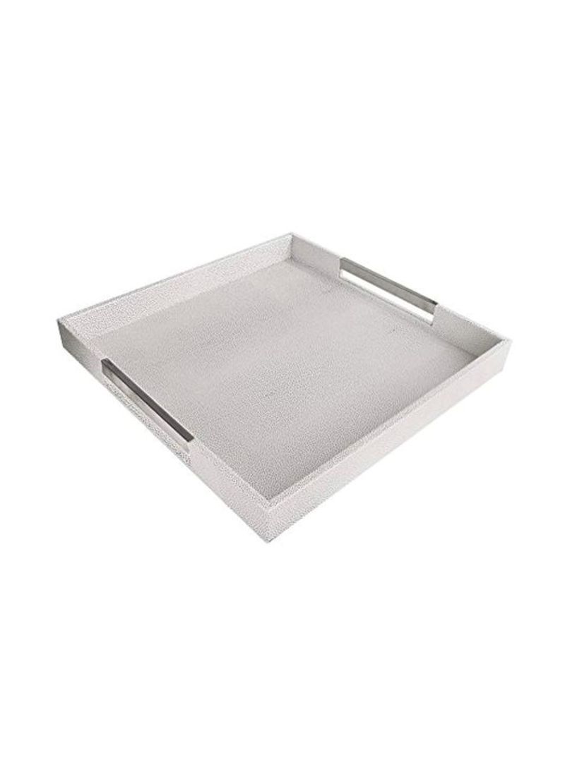 Square Tray With Handle White 18x18x2inch