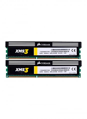 2-Piece DDR3 PC3 12800 RAM 4GB Multicolour