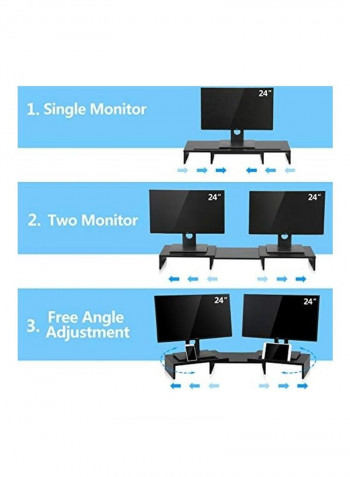 Monitor Riser Stand Black