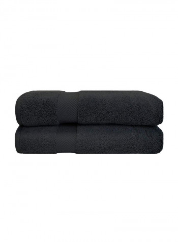 2-Piece Soft Bath Sheet Black 34 x 68inch