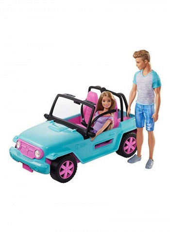 Doll Playset with Off-Road Vehicle 8 x 14inch
