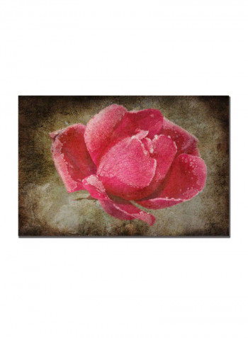 Frosted Rose Canvas Wall Art Multicolour 16 x 24inch