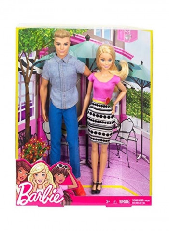2-Piece Ken With Barbie Fashion Doll Set