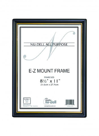 18-Piece Document Frame With Plastic Face Set Blue/Gold 8.5x11inch