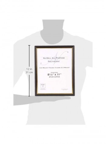 18-Piece Document Frame With Plastic Face Set Blue/Gold 8.5x11inch